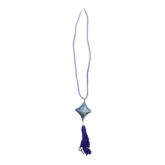 Cloisonne Pendant With‎ Tassel - Picture 1 of 3